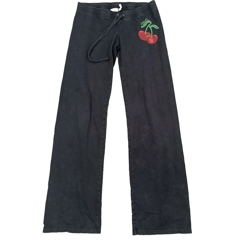 Rare Juicy Couture TrackSuit Pants Cherry Logo Authentic Vintage Fleece Small